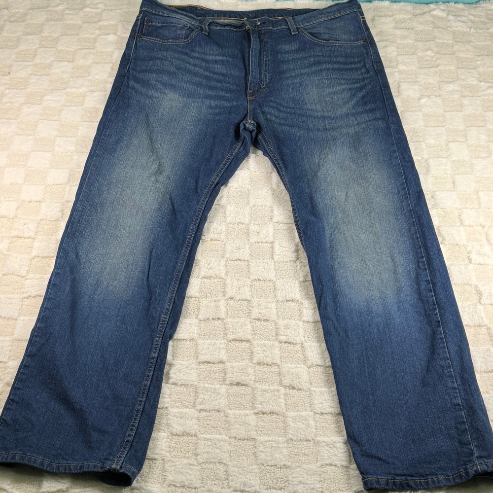 Levis‎ 505 Athletic Taper Jeans Mens 40x32 Blue Medium Wash Stretch Denim